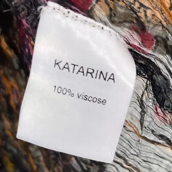 NWOT MES DEMOISELLES Top 40~M Chiffon Sheer Crinkle A-Line Tiered Multi”Katarina - Picture 5 of 6